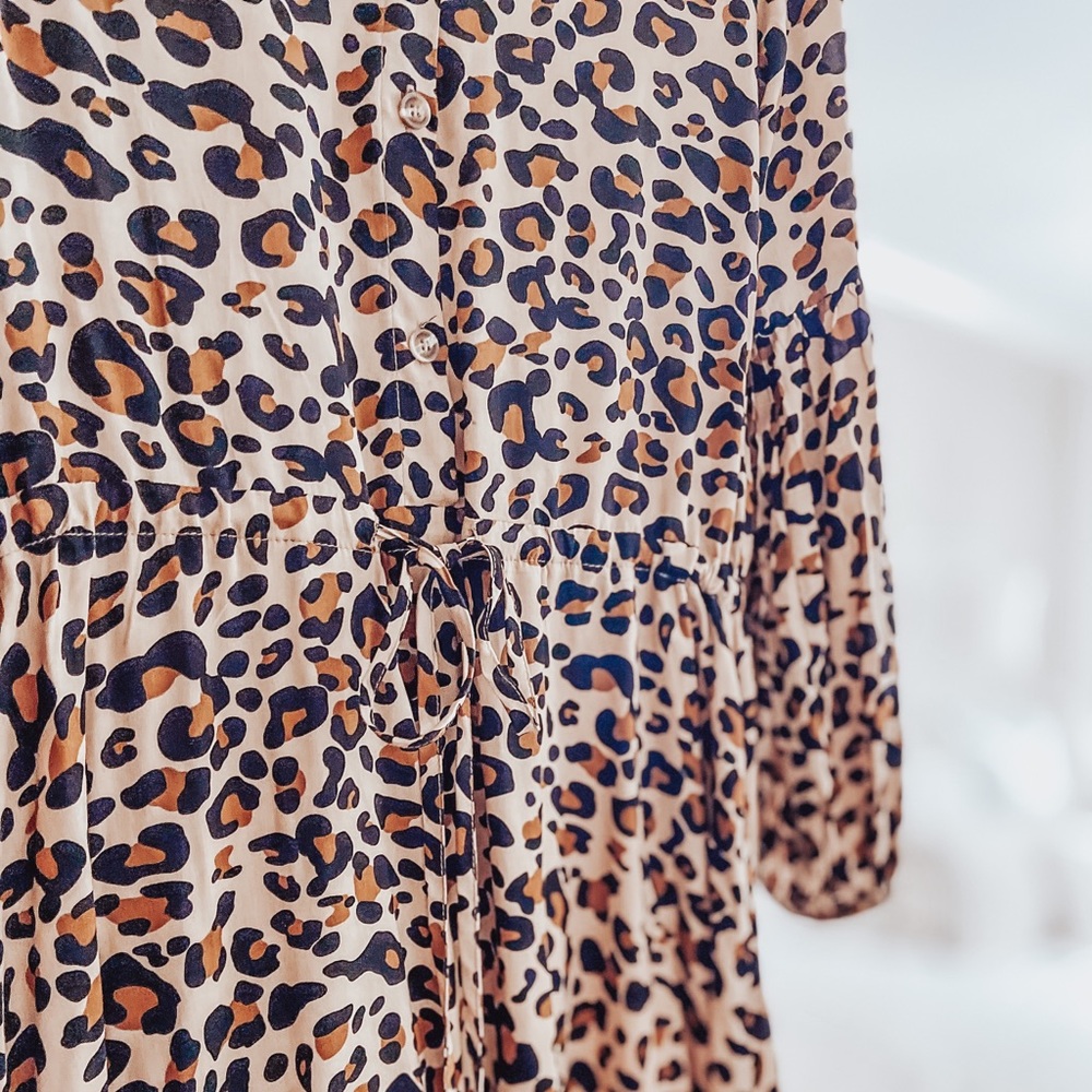 SOLD Leopard Midi Dress